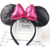 Minnie Mouse- diadeem- pink -glitters -oren-3D