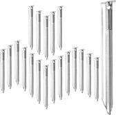 tentharing set - 20 stuks - staal - 18 cm lang - V-vorm - met gaatje - haring - hoekharing - tentspijker
