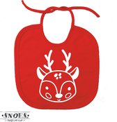 Slab Rood Met afbeelding van een snoezige Eland * Snoes * Kraam Cadeau * Geboorte Kado * Baby Kerst * Baby Kerstcadeau
