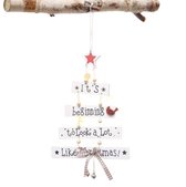 Winkrs | Kerstdecoratie "It's Beginning to Look a lot Like Christmas." | Kerstversiering, Kerstboom, Feestdagen | Wit