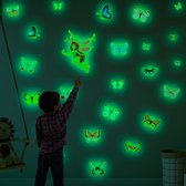 Glow In The Dark Color Butterfly-Flower Fairy/24 PCS Kleur Butterfly Fairy Fairy Fluorescerende Sticker-Kinderkamer Cartoon zelfklevende Lichtgevende Muursticker