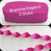 3 stuks BRANDVERTRAGENDE Draaiguirlande Pink Roze, 72 meter, Carnaval, Verjaardag , Themafeest, Sweet Sixteen
