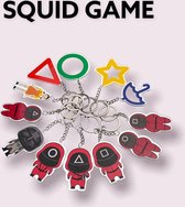 Octopus Spel - 3 x Sleutelhanger - Cadeau - Netflix Series- Halloween - CE - SQUAD GAME