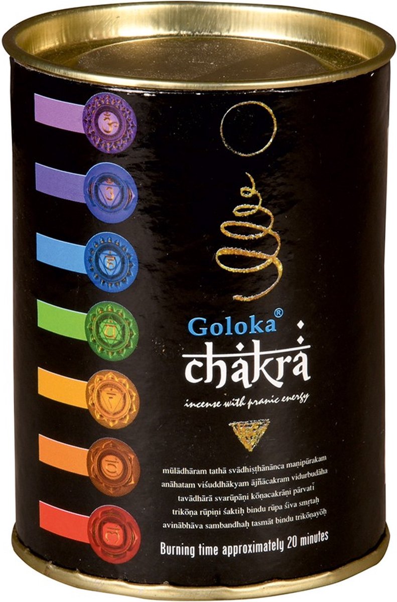 Goloka Wierookkegels Goloka Chakra Backflow Zwart