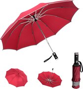 passd Paraplu LED Lamp Electrisch – Opvouwbaar – Regen Reflecterend - Rood