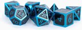 Dobbelsteen setje dice - MetalDice Blue Black dobbelstenen voor o.a. Dungeons & Dragons