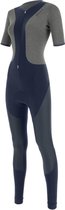 Santini Fietsbroek lang met bretels Dames Blauw Grijs - Vegax Grido Waterproof Bib Tights For Women Nautica Blue - XL