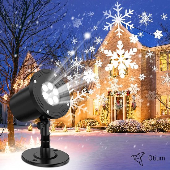 Kerst projector - Sneeuw projector - Wit - Kerstverlichting -  Kerstversiering -... | bol.com