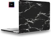 MacBook Pro 13 Inch M1 Case - Hardcover Hardcase Shock Proof Hoes A2338 Cover - Marmer Black/White