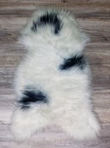 IJslands Schapenvacht Wit Zwart Gevlekt XL (115cm) - 100% Natuurlijk, ECO, Heerlijk Zacht