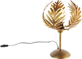QAZQA botanica - Landelijke Tafellamp - 1 lichts - H 41 cm - Goud/messing - Woonkamer | Slaapkamer | Keuken