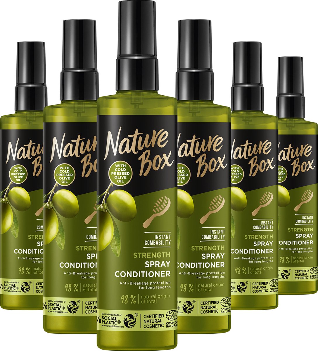 Nature Box Olive Anti-Klit Spray 6x 200 ml - Voordeelverpakking