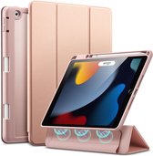 Case2go - Tablet Hoes geschikt voor de Apple iPad 2021/2020/2019 - 10.2 Inch - Rebound Hybrid Pro Cover - Roze
