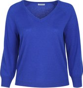 Promiss - Female - Effen trui in kasjmier  - Koningsblauw