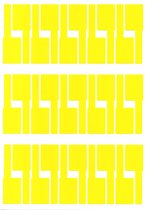 150 netwerk / telefoonkabels labels (stickers) geel op A4