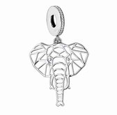 Tracelet - Zilveren bedels - Olifant bedel Mandala | Opengewerkt | 925 Sterling Zilver - Pandora Compatible - Met 925 Zilver Certificaat - Tip voor Valentijn