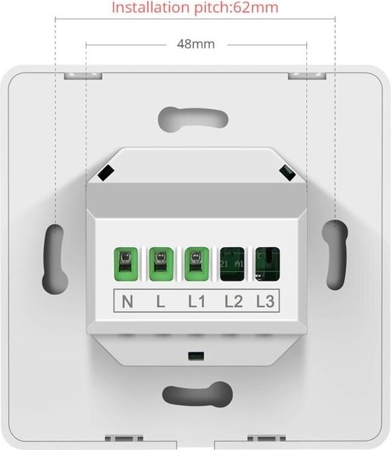 DrPhone SWS1 - Smart Wifi Switch - Light Switches 3 Gang - Convient pour IOS et Android - Wit
