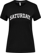 ONLY  Weekday Life Reg S/S College Box ZWART M