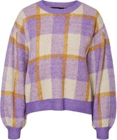 VERO MODA   Checky L/S O-Neck Blouse Hyacinth Comb PAARS M