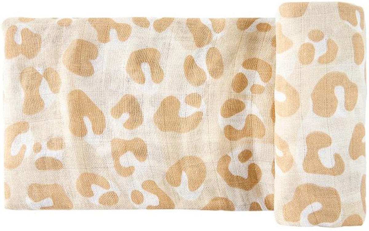 Goedkoopste HappyBear | Swaddle Hydrofiele Doek - Roar | Extra groot - 120cm | Inbakerdoek | 100 zachte tweelaags katoenen mousseline