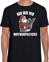 Hohoho motherfuckers fout Kerst t-shirt - zwart - heren - Kerstkleding / Kerst outfit 2XL