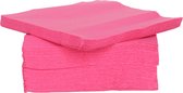 40x stuks luxe kwaliteit servetten fuchsia roze 38 x 38 cm - Thema feestartikelen tafel decoratie wegwerp servetjes