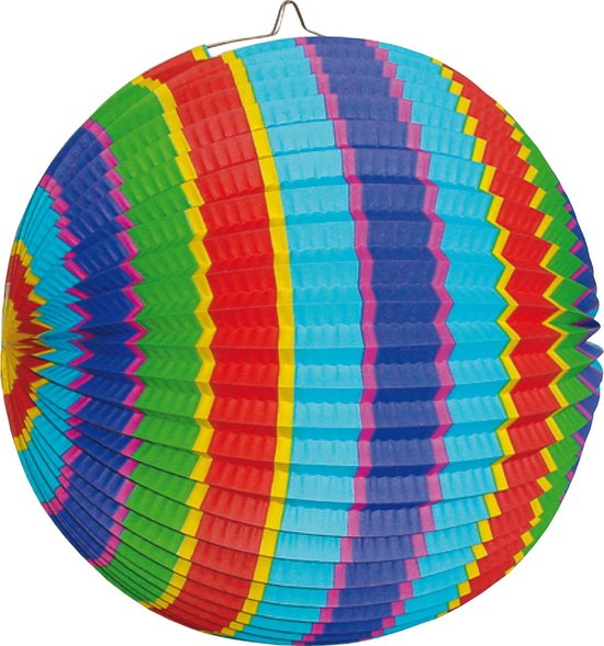 Mooie Lampion Multicolor met lampionstokje setje - Lampionnentocht/sint Maarten — afbeelding 3