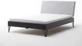 Boston metalen bed hoofdeinde ruitmotief 180x200 cm