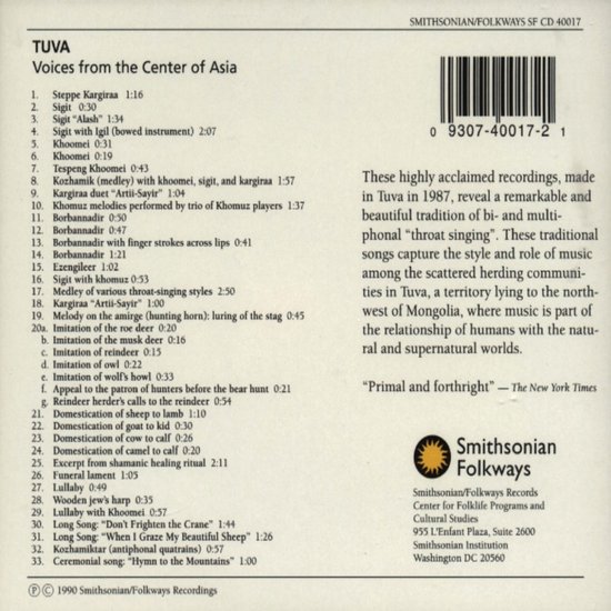 Tuva: Voices From The Center Of Asia