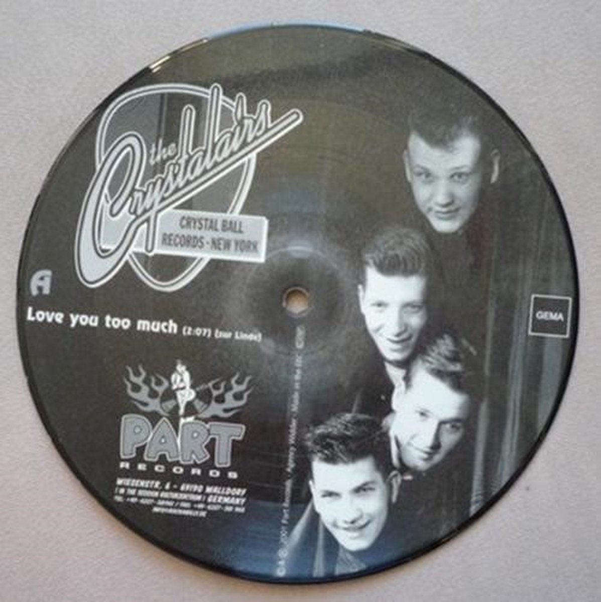 Crystalairs - Love You Too Much (7"Vinyl Single) (Picture Disc)