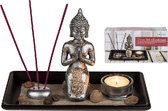 Oh My Home - Decoratieve Boedhha-set met kaars & wierook (9 delig)