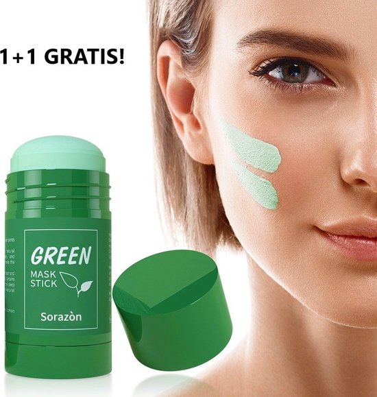 Jasje Fabriek jam Green Mask Stick - 1+1 GRATIS - Huidverzorging - Gezichtsmasker -  Natuurlijke... | bol.com