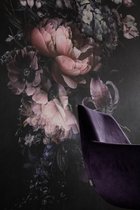 Fotobehang Grote Bloemen op Zwart - voor Woon- en Slaapkamer