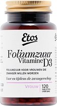 opzettelijk als resultaat China Etos Foliumzuur & Vitamine D3 - 360 tabletten (3x120) | bol.com
