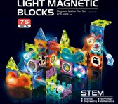 Nieuwe Licht Magnetische Blokken-75 Stuk-3D Magnetisch Speelgoed- Magnetische Bouwset met Verlichting-Light Magnetic Blocks
