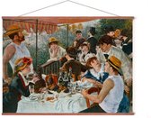 Poster In Posterhanger - Lunch van de Roeiers - 50x70 cm - Renoir - Kader Hout - Ophangsysteem - Kunst - Groepsportret