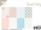 Joy! Crafts Papierset - Design - Sweet baby A4 - 12 vel - 3x4 design dubbelz geprint - 200 gr