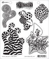 Dylusions cling mount stamp set - Stripy Curlicues