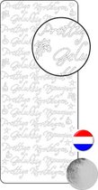 Vaessen Creative Sticker - 10x23cm - 10st - zilver kerstdagen nieuwjaar