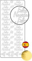 Vaessen Creative Sticker - 10x23cm - 10st - goud feliz navidad