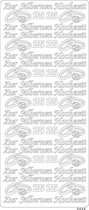 Vaessen Creative Sticker - 10x23cm - 10st - zilver Zur Silbernen Hochzeit