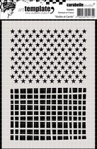 Hobbysjabloon - Carabelle template 11x15cm stars and squares