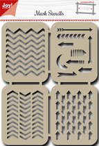 Joy!Crafts Mask Stencil - Pijlen - 4 stuks