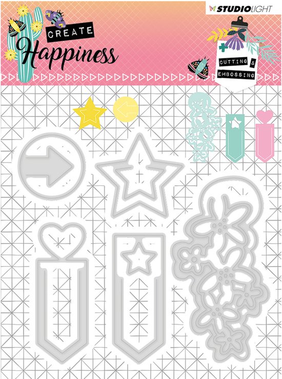 Create Happiness - Embossing Die-cut Stencil - Maak mooie kaaren en andere creatieve objecten