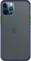 iPhone 12 Pro Back Cover - Blauw/Transparant