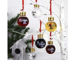 Booze Christmas Balls - Borrelballen - Vulbare kerstballen - Shotglaasjes Plastic - Shotglazen Kerst - Borrelglaasjes Kerst - Kerstversiering - Kerstballen Plastic - Kerst Decoratie - Drankspel - Kerstcadeau Image
