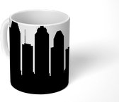 Mok - Een zwart met witte skyline van Houston - 350 ML - Beker