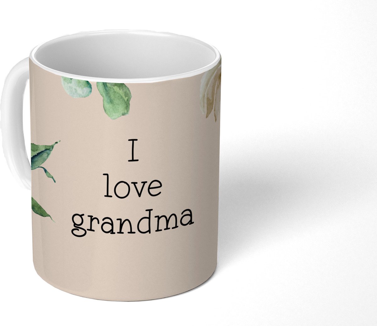 Mok - Koffiemok - Spreuken - Quotes I Love Grandma - Oma - Grootouders - Mokken - 350 ML - Beker - Koffiemokken - Theemok - Mok met tekst