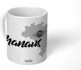 Mok - Een tekening van het Braziliaanse Manaus - zwart wit - 350 ML - Beker