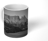 Mok - Alpe di Siusi - Zwart - Wit - Zon - 350 ML - Beker